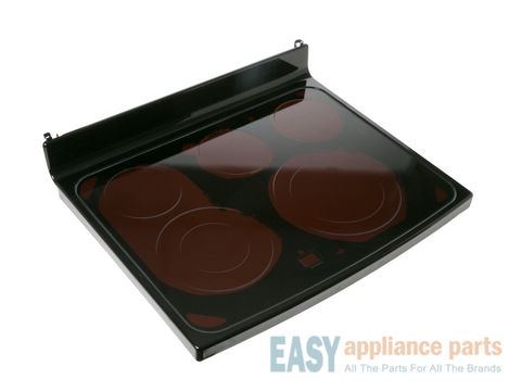 Main Cooktop Glass - Black – Part Number: WB62T10475