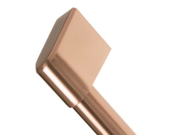 BRUSHED COPPER HANDLE W/CAFE BAND – Part Number: WB15X33368