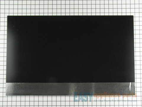 Oven Door Glass with Tape - Black – Part Number: 74004844