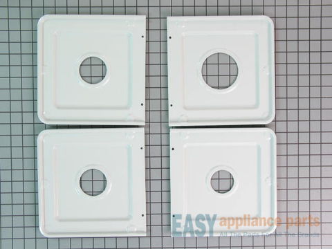 Square Drip Pans - Set of 4 - White – Part Number: 318536709