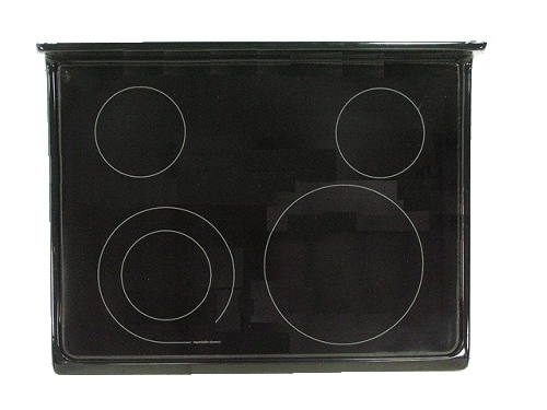 Main Cooktop Glass Assembly, Black – Part Number: 316531983