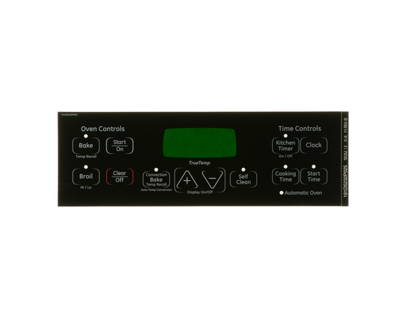 Faceplate Graphic - Black/Stainless Steel – Part Number: WB27T11179