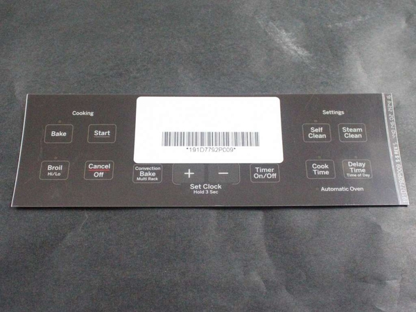 FACEPLATE GRAPHICS (DG) – Part Number: WB27X20085