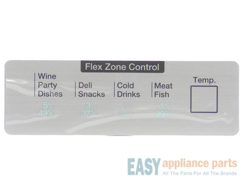 Drawer Flex Zone Control Inlay – Part Number: DA64-04526A