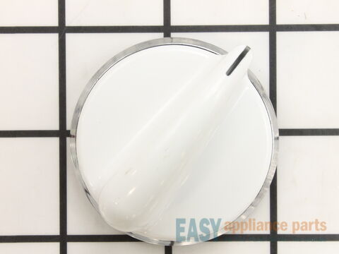 Control Knob and Clip - White – Part Number: WE01X20378